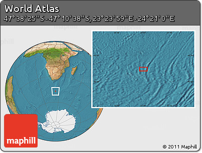 Satellite Location Map of the Area around 47° 24' 32" S, 23° 52' 30" E