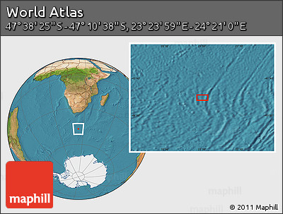 Satellite Location Map of the Area around 47° 24' 32" S, 23° 52' 30" E