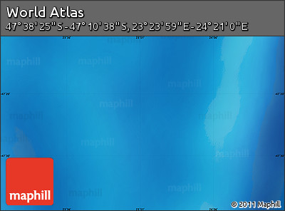Shaded Relief Map of the Area around 47° 24' 32" S, 23° 52' 30" E