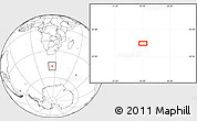 Blank Location Map of the area around 47° 24' 32" S, 24° 43' 30" E