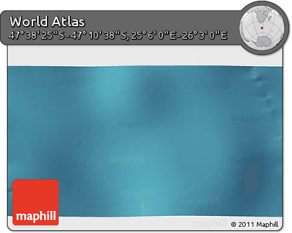Satellite 3D Map of the Area around 47° 24' 32" S, 25° 34' 30" E