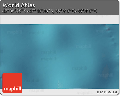 Satellite 3D Map of the Area around 47° 24' 32" S, 25° 34' 30" E