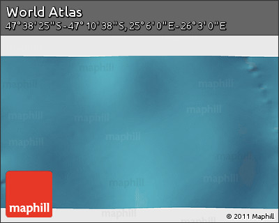 Satellite 3D Map of the Area around 47° 24' 32" S, 25° 34' 30" E