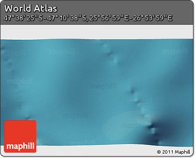 Satellite 3D Map of the Area around 47° 24' 32" S, 26° 25' 29" E