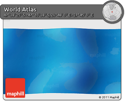 Physical 3D Map of the Area around 47° 24' 32" S, 27° 16' 29" E