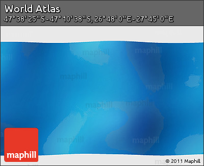 Physical 3D Map of the Area around 47° 24' 32" S, 27° 16' 29" E