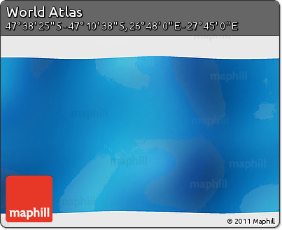 Physical 3D Map of the Area around 47° 24' 32" S, 27° 16' 29" E