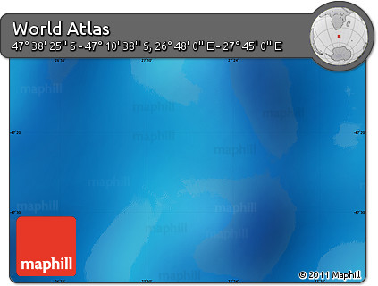 Physical Map of the Area around 47° 24' 32" S, 27° 16' 29" E