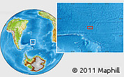 Physical Location Map of the area around 47° 24' 32" S, 27° 7' 30" W