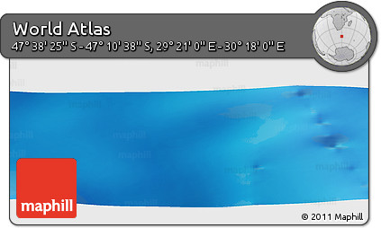 Physical Panoramic Map of the Area around 47° 24' 32" S, 29° 49' 30" E