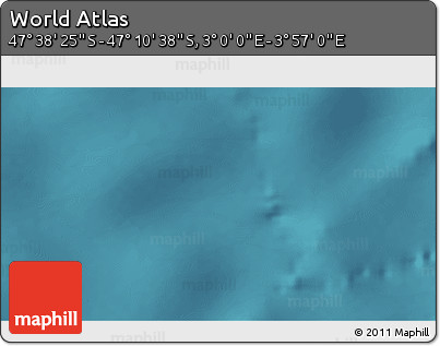 Satellite 3D Map of the Area around 47° 24' 32" S, 3° 28' 30" E