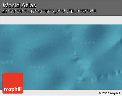Satellite 3D Map of the Area around 47° 24' 32" S, 3° 28' 30" E