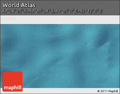 Satellite 3D Map of the Area around 47° 24' 32" S, 41° 43' 30" E