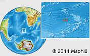 Physical Location Map of the area around 47° 24' 32" S, 4° 19' 30" E