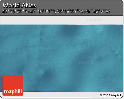 Satellite 3D Map of the Area around 47° 24' 32" S, 55° 10' 29" W