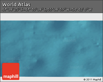 Satellite 3D Map of the Area around 47° 24' 32" S, 55° 10' 29" W