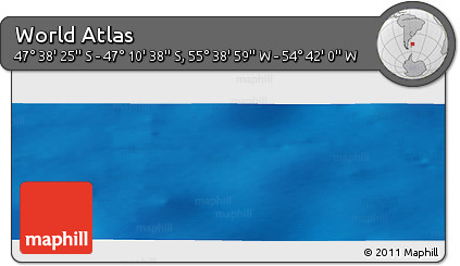Physical Panoramic Map of the Area around 47° 24' 32" S, 55° 10' 29" W
