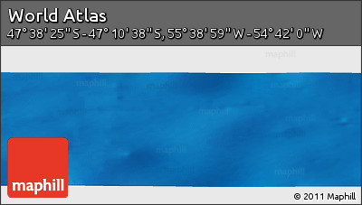 Physical Panoramic Map of the Area around 47° 24' 32" S, 55° 10' 29" W