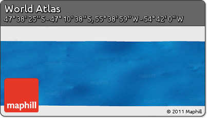 Physical Panoramic Map of the Area around 47° 24' 32" S, 55° 10' 29" W