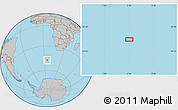 Gray Location Map of the area around 47° 24' 32" S, 5° 10' 30" E