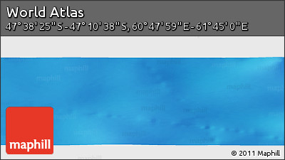 Physical Panoramic Map of the Area around 47° 24' 32" S, 61° 16' 29" E
