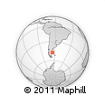 Outline Map of the Area around 47° 24' 32" S, 65° 22' 30" W, rectangular outline