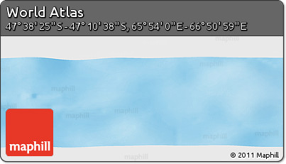 Physical Panoramic Map of the Area around 47° 24' 32" S, 66° 22' 30" E