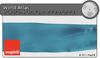 Satellite Panoramic Map of the Area around 47° 24' 32" S, 73° 10' 30" E