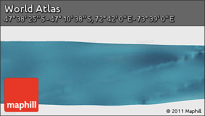 Satellite Panoramic Map of the Area around 47° 24' 32" S, 73° 10' 30" E