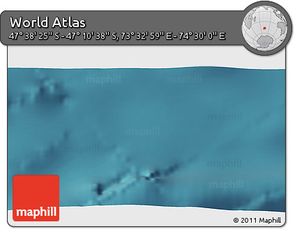 Satellite 3D Map of the Area around 47° 24' 32" S, 74° 1' 30" E