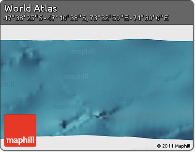 Satellite 3D Map of the Area around 47° 24' 32" S, 74° 1' 30" E