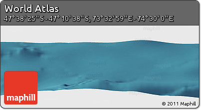 Satellite Panoramic Map of the Area around 47° 24' 32" S, 74° 1' 30" E
