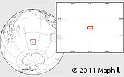 Blank Location Map of the area around 47° 24' 32" S, 75° 43' 29" E