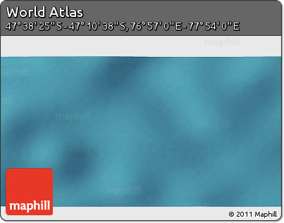 Satellite 3D Map of the Area around 47° 24' 32" S, 77° 25' 30" E