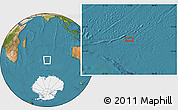 Satellite Location Map of the area around 47° 24' 32" S, 77° 25' 30" E