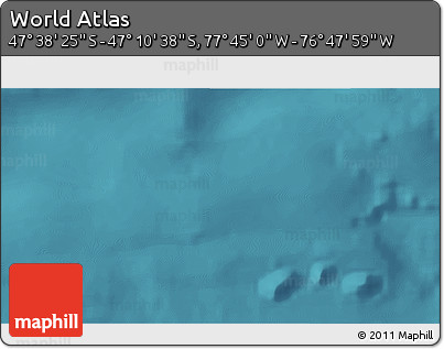 Satellite 3D Map of the Area around 47° 24' 32" S, 77° 16' 30" W