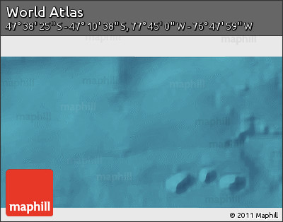 Satellite 3D Map of the Area around 47° 24' 32" S, 77° 16' 30" W