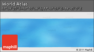 Physical Panoramic Map of the Area around 47° 24' 32" S, 78° 16' 30" E
