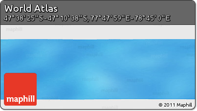 Physical Panoramic Map of the Area around 47° 24' 32" S, 78° 16' 30" E