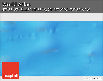 Physical 3D Map of the Area around 47° 24' 32" S, 78° 58' 29" W