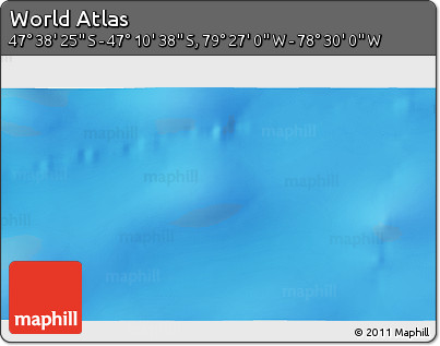 Physical 3D Map of the Area around 47° 24' 32" S, 78° 58' 29" W