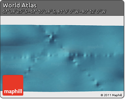 Satellite 3D Map of the Area around 47° 24' 32" S, 80° 40' 30" W
