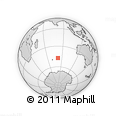 Outline Map of the Area around 47° 24' 32" S, 81° 40' 30" E, rectangular outline