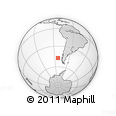 Outline Map of the Area around 47° 24' 32" S, 83° 13' 29" W, rectangular outline