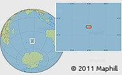 Savanna Style Location Map of the area around 47° 24' 32" S, 85° 55' 30" E