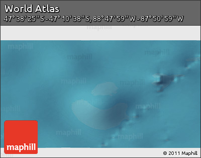 Satellite 3D Map of the Area around 47° 24' 32" S, 88° 19' 29" W
