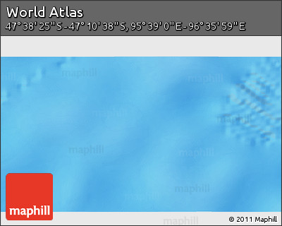Shaded Relief 3D Map of the Area around 47° 24' 32" S, 96° 7' 30" E