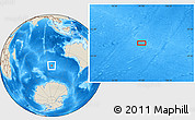 Shaded Relief Location Map of the area around 47° 24' 32" S, 96° 58' 29" E