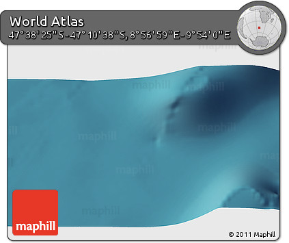 Satellite 3D Map of the Area around 47° 24' 32" S, 9° 25' 30" E