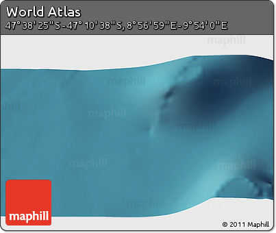 Satellite 3D Map of the Area around 47° 24' 32" S, 9° 25' 30" E